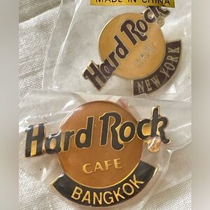 2 Hard Rock Cafe Collector Pins Bangkok and New York
